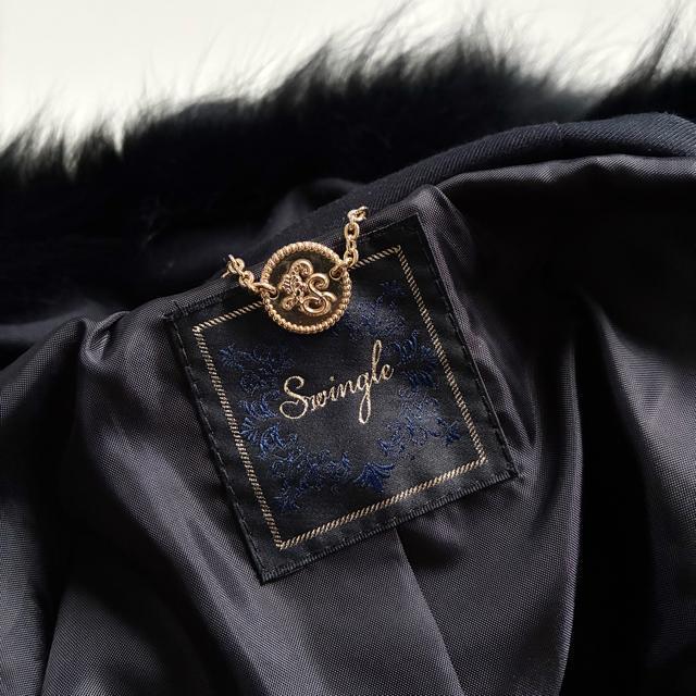 ◆美品◆スウィングル◆5万◆フォックスファー付きロングダウンコート◆ネイビー◆S < 女性ファッション ◆美品◆スウィングル◆5万◆フォックスファー付きロングダウンコート◆ネイビー◆S < 女性ファッションの