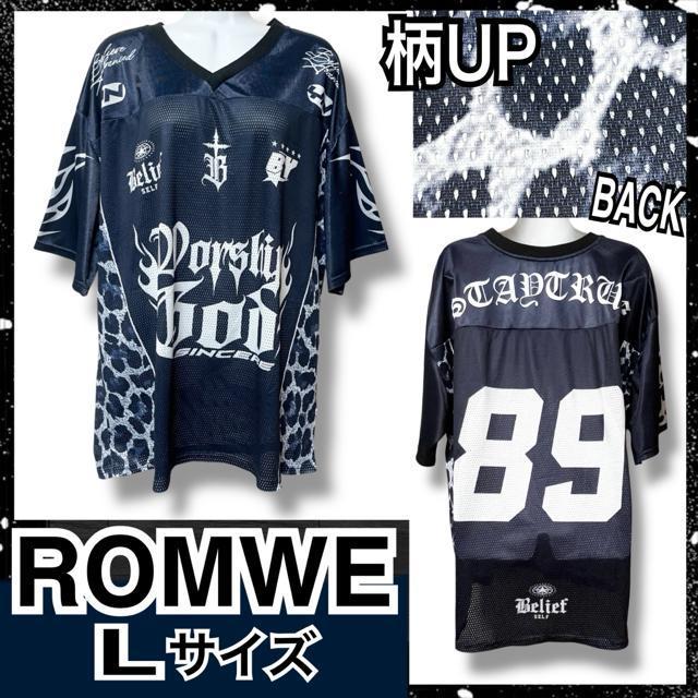 【新品/ROMWE/L】サイドレオパ柄切替ユニフォームTシャツ☆ゲームシャツ < 男性ファッション 【新品/ROMWE/L】サイドレオパ柄切替ユニフォームTシャツ☆ゲームシャツ < 男性ファッションの