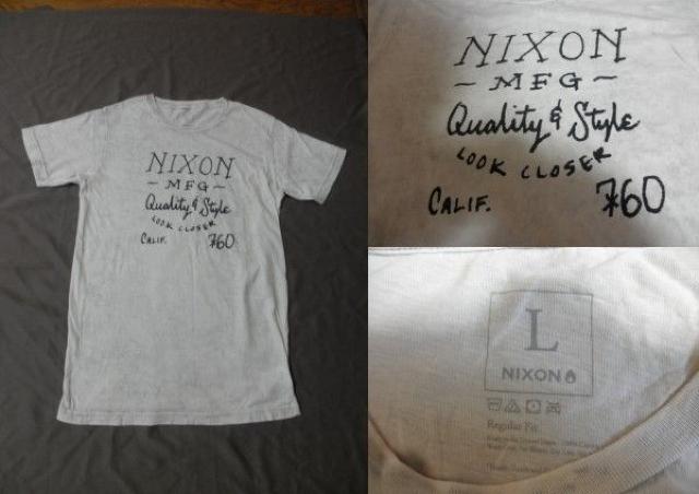 貴重 MADE IN USA ニクソン《NIXON》プリントT US L オフWHT < ブランド  貴重 MADE IN USA ニクソン《NIXON》プリントT US L オフWHT < ブランドの