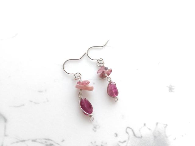 *Oct*ピンクトルマリンのピアス*silver 11009 < 女性アクセサリー/時計 *Oct*ピンクトルマリンのピアス*silver 11009 < 女性アクセサリー/時計の