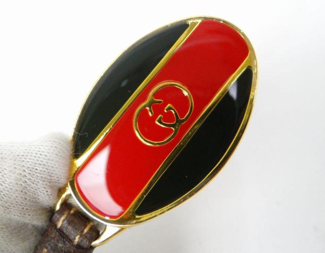 GUCCI グッチ オールドグッチ GG シェリー レザー キーホルダー ゴールド×レッド×グリーン<USED>【送料無料】 < ブランド GUCCI グッチ オールドグッチ GG シェリー レザー キーホルダー ゴールド×レッド×グリーン<USED>【送料無料】 < ブランドの