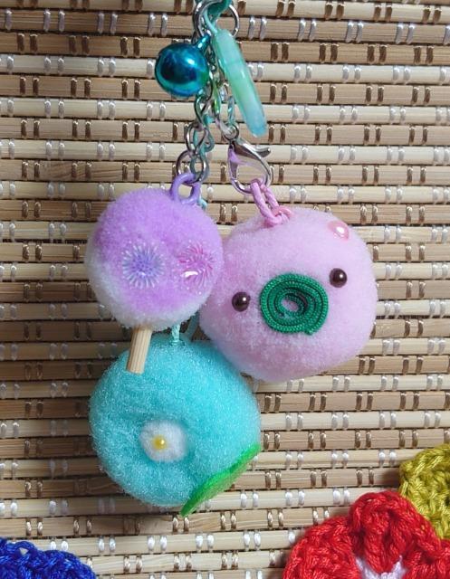 ハンドメイド♪ポンポン和菓子ジャラジャラチャーム☆朝顔・水色☆ < ペット/手芸/園芸  ハンドメイド♪ポンポン和菓子ジャラジャラチャーム☆朝顔・水色☆ < ペット/手芸/園芸の