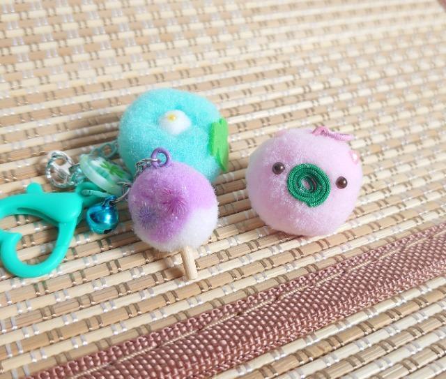 ハンドメイド♪ポンポン和菓子ジャラジャラチャーム☆朝顔・水色☆ < ペット/手芸/園芸  ハンドメイド♪ポンポン和菓子ジャラジャラチャーム☆朝顔・水色☆ < ペット/手芸/園芸の