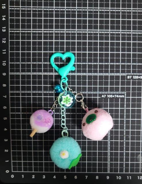 ハンドメイド♪ポンポン和菓子ジャラジャラチャーム☆朝顔・水色☆ < ペット/手芸/園芸  ハンドメイド♪ポンポン和菓子ジャラジャラチャーム☆朝顔・水色☆ < ペット/手芸/園芸の