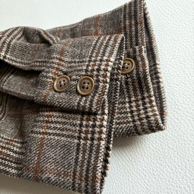 ◆新品◆1.5万程◆ウール混チェックシャツチュニック◆ブラウン◆ゆったり◆フリー < 女性ファッション ◆新品◆1.5万程◆ウール混チェックシャツチュニック◆ブラウン◆ゆったり◆フリー < 女性ファッションの