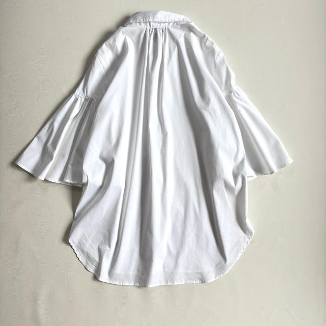 ◆美品◆1.7万◆ディアリウム◆トランペットスリーブブラウス◆白◆フォーマル可M < 女性ファッション ◆美品◆1.7万◆ディアリウム◆トランペットスリーブブラウス◆白◆フォーマル可M < 女性ファッションの