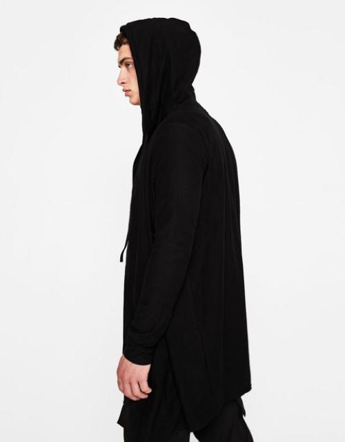 ☆Bershka ベルシュカ フード付き ケープ ロングパーカー/メンズ/XS/黒☆新品 < ブランド ☆Bershka ベルシュカ フード付き ケープ ロングパーカー/メンズ/XS/黒☆新品 < ブランドの