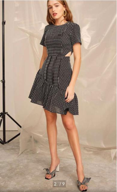 C/MEOカメオワンピースドレスストライプボーダープリーツドット < 女性ファッション C/MEOカメオワンピースドレスストライプボーダープリーツドット < 女性ファッションの