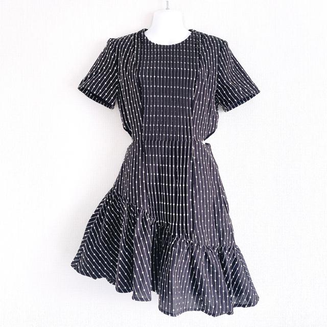 C/MEOカメオワンピースドレスストライプボーダープリーツドット < 女性ファッション C/MEOカメオワンピースドレスストライプボーダープリーツドット < 女性ファッションの