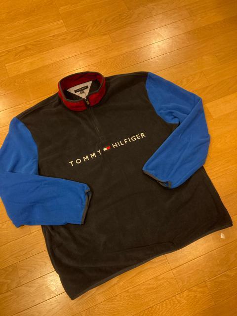 TOMMY HILFIGER トミーヒルフィガー  フリースジャケット  大きいsize XXL  紺赤青 < 男性ファッション  TOMMY HILFIGER トミーヒルフィガー  フリースジャケット  大きいsize XXL  紺赤青  < 男性ファッションの