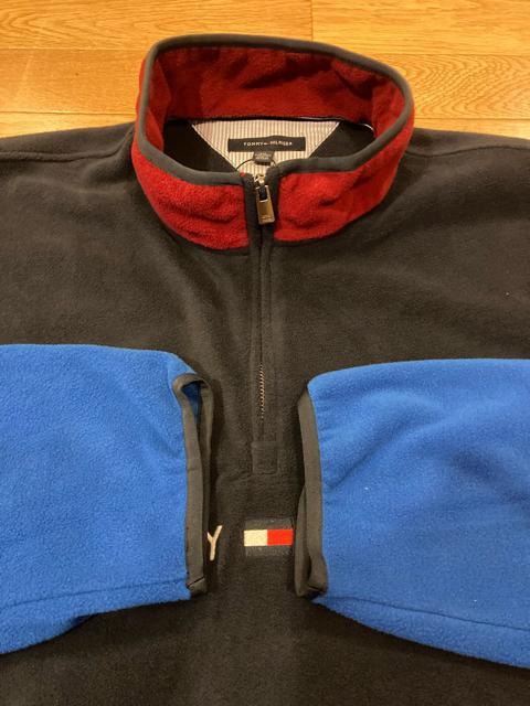 TOMMY HILFIGER トミーヒルフィガー  フリースジャケット  大きいsize XXL  紺赤青 < 男性ファッション  TOMMY HILFIGER トミーヒルフィガー  フリースジャケット  大きいsize XXL  紺赤青 < 男性ファッションの