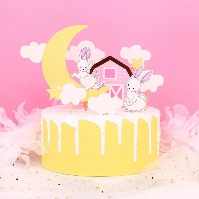 ケーキデコレーション 5点セット バニー ラビット うさぎ 誕生日 白うさぎ < ホビー  ケーキデコレーション 5点セット バニー ラビット うさぎ 誕生日 白うさぎ  < ホビーの