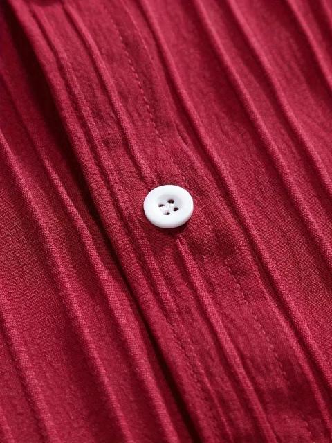 超お買い得1190円★メンズ半袖ボタンアップシャツ - ブラック縦ストライプポリエステル生地 USAサイズM(日本サイズXL相当) < 男性ファッション  超お買い得1190円★メンズ半袖ボタンアップシャツ - ブラック縦ストライプポリエステル生地 USAサイズM(日本サイズXL相当) < 男性ファッションの