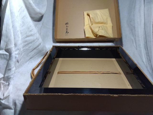 ♪茶道具 炉縁  布着蝋色塗 眞之炉縁 蒔絵 松葉 稲元宗光 < ホビー  ♪茶道具 炉縁  布着蝋色塗 眞之炉縁 蒔絵 松葉 稲元宗光 < ホビーの