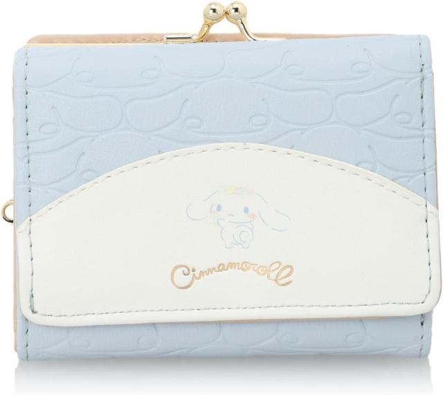 シナモロール 財布 口金 がま口 三つ折り シナモロール財布 シナモン サンリオ 型押し < 女性ファッション シナモロール 財布 口金 がま口 三つ折り シナモロール財布 シナモン サンリオ 型押し < 女性ファッションの
