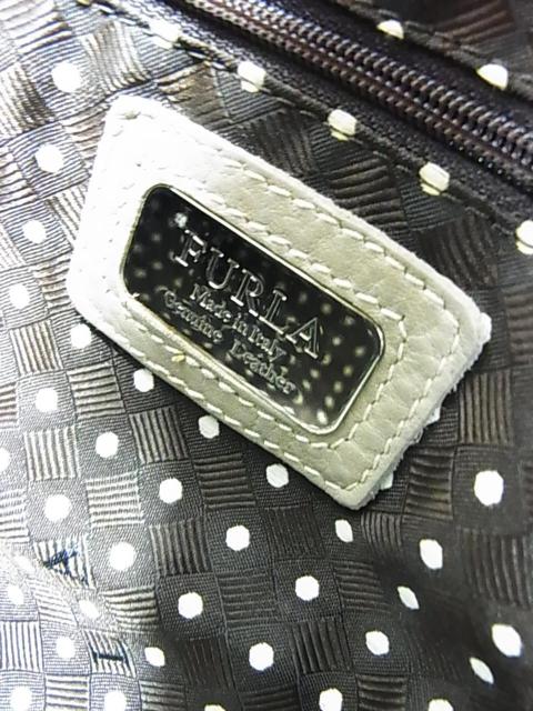 【正規】FURLA フルラ レザートート ハンドバッグ ドット柄ライニング < ブランド 【正規】FURLA フルラ レザートート ハンドバッグ ドット柄ライニング < ブランドの