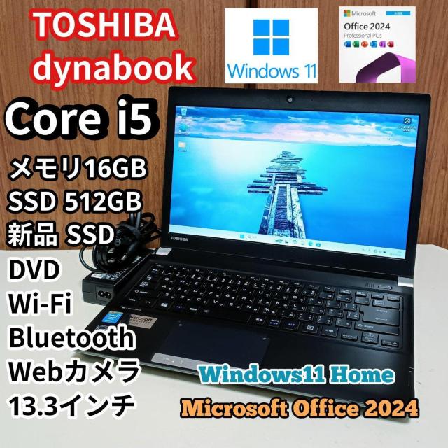 TOSHIBA dynabook Corei5 ������16GB �V�iSSD512GB Web�J���� DVD Windows11  �� PC�{��/���Ӌ@��� 