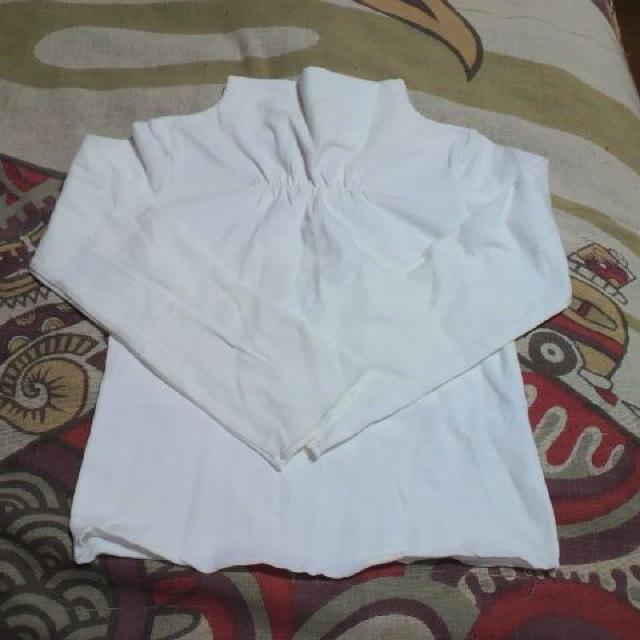 skip land/スキップランドシンプル ホワイト タートル カットソー110p < ブランド skip land/スキップランドシンプル ホワイト タートル カットソー110p < ブランドの