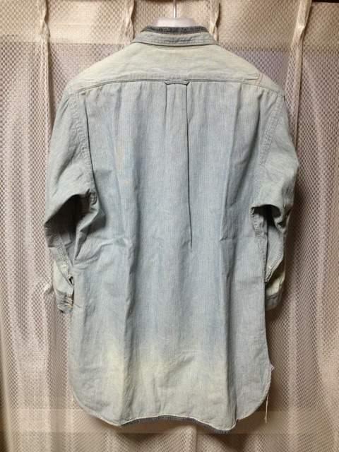 アナクロノーム ユーズド加工 七分袖シャツ Sサイズ00 青 デニムインディゴ RRL 長袖 < ブランド  アナクロノーム ユーズド加工 七分袖シャツ Sサイズ00 青 デニムインディゴ RRL 長袖 < ブランドの