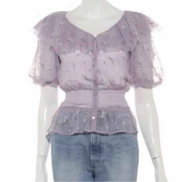 SNIDEL チュールエンブロイダリーブラウス < ブランド  SNIDEL チュールエンブロイダリーブラウス < ブランドの