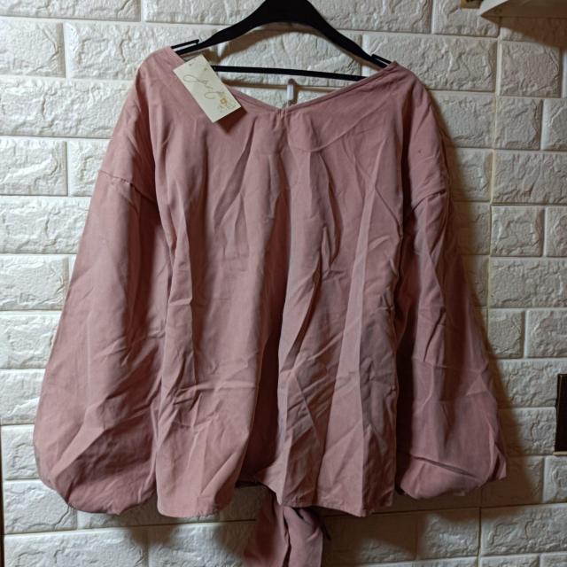 p.v.t★新品★ピーチ起毛バルーン袖リボン付カットソー < 女性ファッション  p.v.t★新品★ピーチ起毛バルーン袖リボン付カットソー < 女性ファッションの