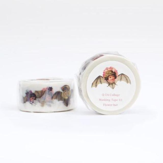 Q-TA コラージュマスキングテープ フラワーバット Flower bat /コウモリ こうもり 蝙蝠 < インテリア/ライフ  Q-TA コラージュマスキングテープ フラワーバット Flower bat /コウモリ こうもり 蝙蝠  < インテリア/ライフの
