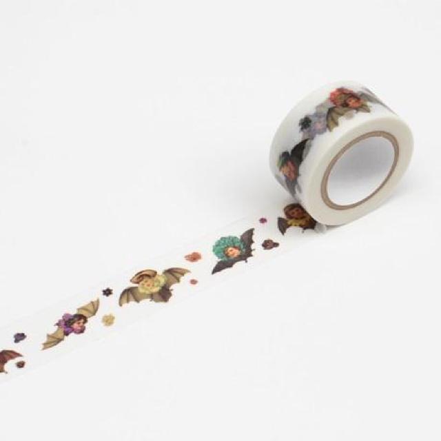 Q-TA コラージュマスキングテープ フラワーバット Flower bat /コウモリ こうもり 蝙蝠 < インテリア/ライフ  Q-TA コラージュマスキングテープ フラワーバット Flower bat /コウモリ こうもり 蝙蝠 < インテリア/ライフの