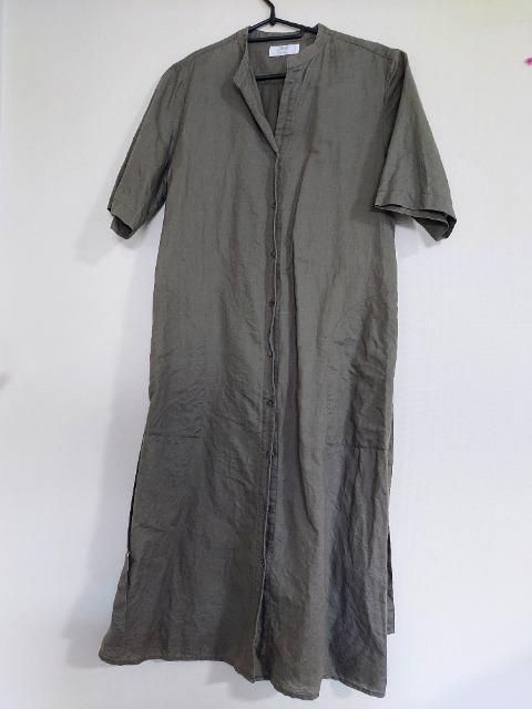 UNIQLO ユニクロ (S) リネンコットン シャツワンピース < ブランド UNIQLO ユニクロ (S) リネンコットン シャツワンピース < ブランドの