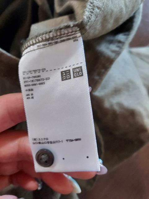 UNIQLO ユニクロ (S) リネンコットン シャツワンピース < ブランド UNIQLO ユニクロ (S) リネンコットン シャツワンピース < ブランドの