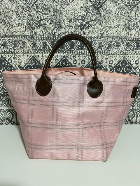 【美品】Herve Chapelier チェック柄 トート ハンドバッグ ピンク < ブランド  【美品】Herve Chapelier チェック柄 トート ハンドバッグ ピンク < ブランドの
