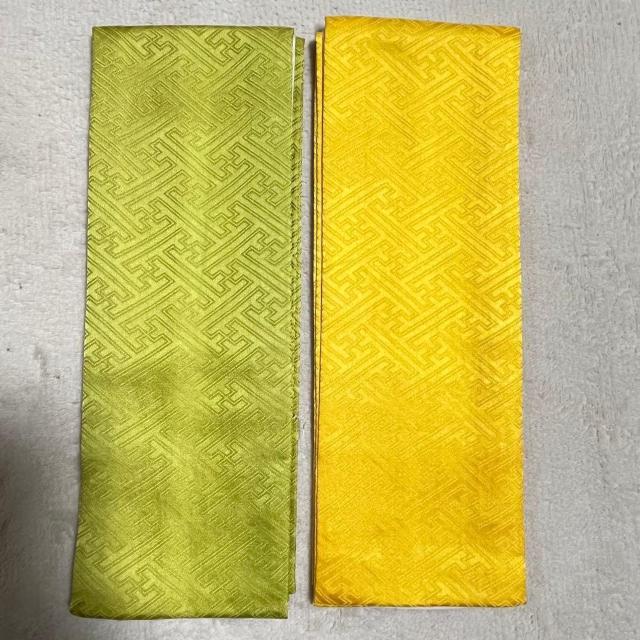 美品 振袖向き 正絹 帯揚げ 帯締め 伊達襟 4点セット 黄緑 緑 < 女性ファッション 美品 振袖向き 正絹 帯揚げ 帯締め 伊達襟 4点セット 黄緑 緑 < 女性ファッションの