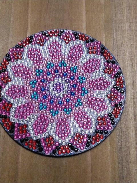 ダイヤモンドアート★花曼荼羅柄のコースターF < インテリア/ライフ ダイヤモンドアート★花曼荼羅柄のコースターF < インテリア/ライフの