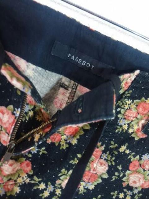 *PAGE BOY* 花模様コーデュロイパンツ M < ブランド *PAGE BOY* 花模様コーデュロイパンツ M < ブランドの