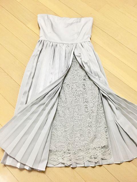 ラグナグレーレースプリーツオケージョンベアドレスワンピース < ブランド ラグナグレーレースプリーツオケージョンベアドレスワンピース < ブランドの