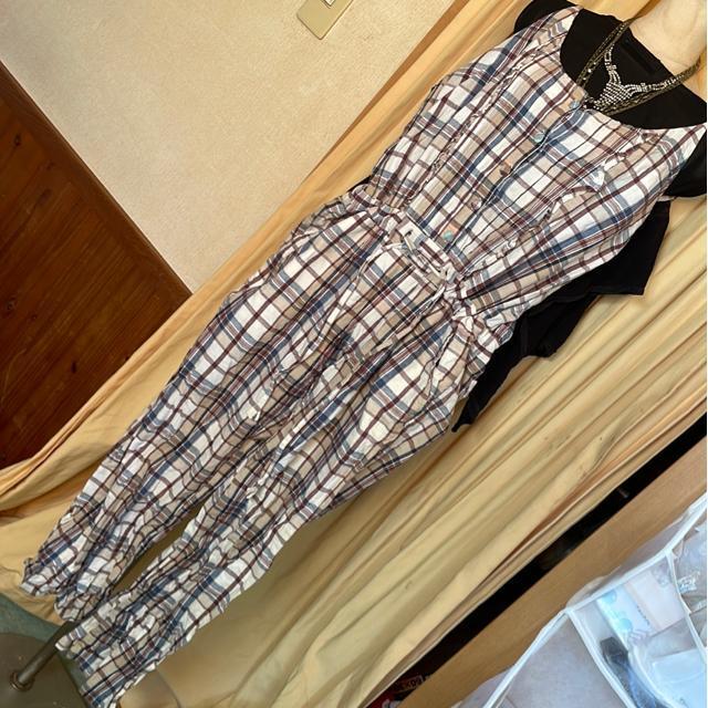 チェック柄 オールインワン < 女性ファッション  チェック柄 オールインワン  < 女性ファッションの