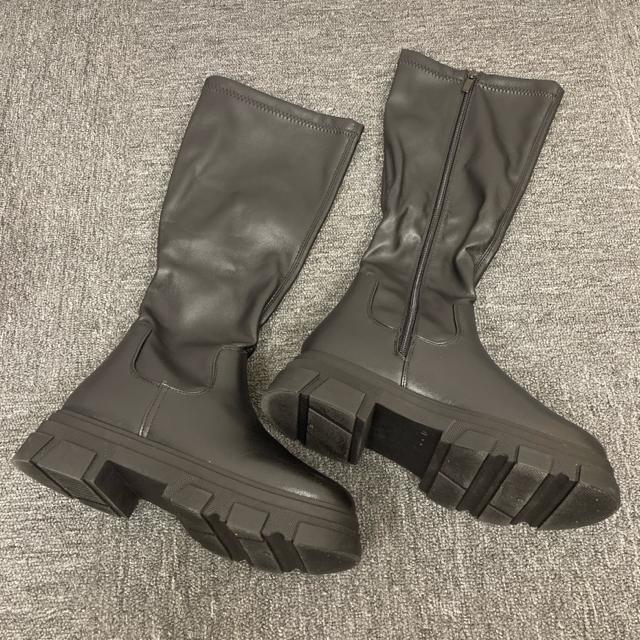 即決 新品 AS KNOW AS ストレッチロングブーツ L < 女性ファッション  即決 新品 AS KNOW AS ストレッチロングブーツ L < 女性ファッションの