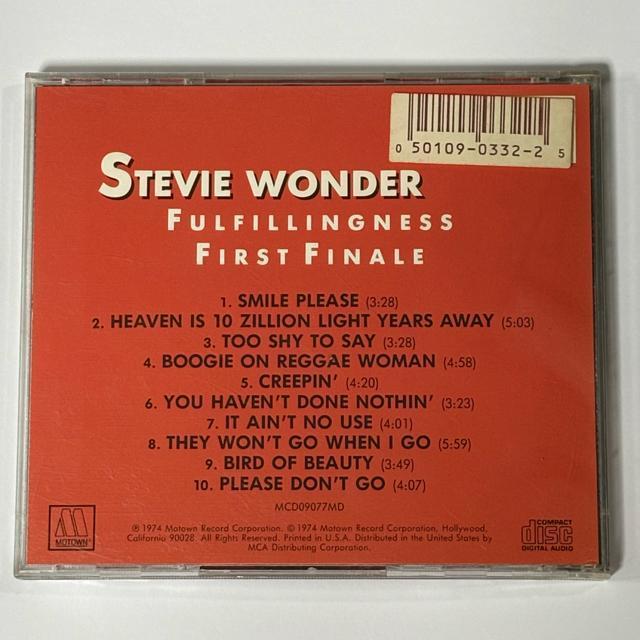 STEVIE WONDER / FULFILLINGNESS FIRST FINAL < CD/DVD/ビデオ  STEVIE WONDER / FULFILLINGNESS FIRST FINAL < CD/DVD/ビデオの
