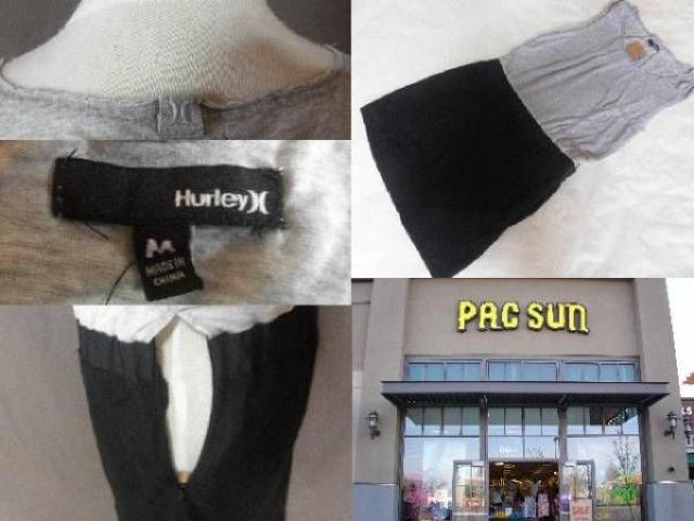 ◇USA購入【Hurley】ハーレー ゆるカワ系 ワンピースUS M 灰x黒 < ブランド  ◇USA購入【Hurley】ハーレー ゆるカワ系 ワンピースUS M 灰x黒 < ブランドの