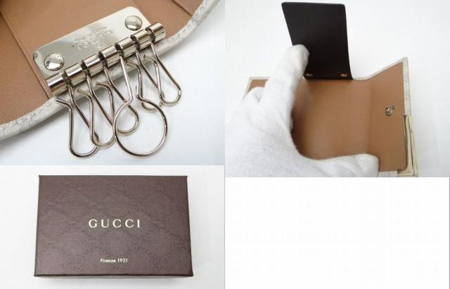 GUCCI �O�b�` �}�C�N���O�b�`�V�} ���U�[ 6�A�L�[�P�[�X �A�C�{���[�y���������z �� �u�����h�� 