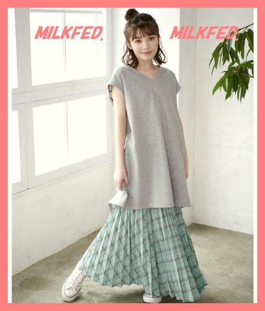 ☆ミルクフェド☆超美品☆完売チェックプリーツフレアロングスカート☆ < ブランド ☆ミルクフェド☆超美品☆完売チェックプリーツフレアロングスカート☆ < ブランドの