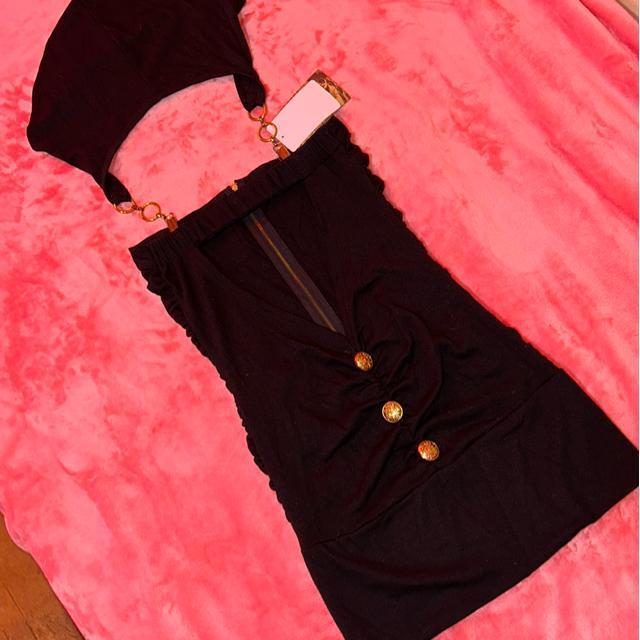 d.i.a. ブラック ジップアップ フード付き 背中空きベアトップミニワンピ 新品未使用タグ付き < ブランド d.i.a. ブラック ジップアップ フード付き 背中空きベアトップミニワンピ 新品未使用タグ付き < ブランドの