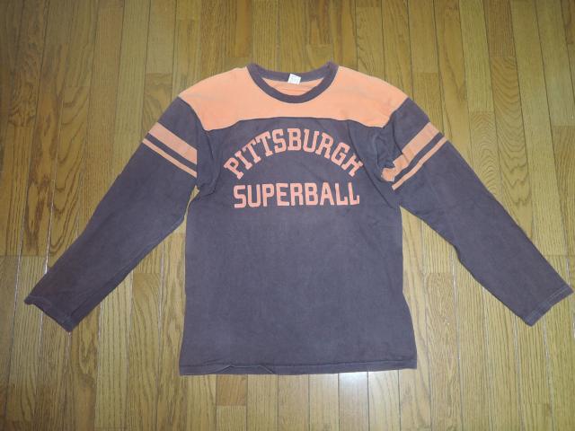 THE FLAT HEAD フラットヘッド フットボール ロンTシャツ M 茶系 カットソー 長袖Tシャツ < ブランド THE FLAT HEAD フラットヘッド フットボール ロンTシャツ M 茶系 カットソー 長袖Tシャツ < ブランドの