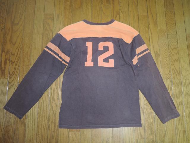 THE FLAT HEAD フラットヘッド フットボール ロンTシャツ M 茶系 カットソー 長袖Tシャツ < ブランド THE FLAT HEAD フラットヘッド フットボール ロンTシャツ M 茶系 カットソー 長袖Tシャツ < ブランドの