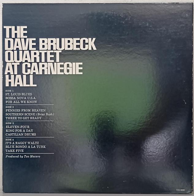 2LP(超希少)ザ・デイブ・ブルーベック・カルテット/アット・カーネギー・ホール 070728 < CD/DVD/ビデオ  2LP(超希少)ザ・デイブ・ブルーベック・カルテット/アット・カーネギー・ホール 070728 < CD/DVD/ビデオの