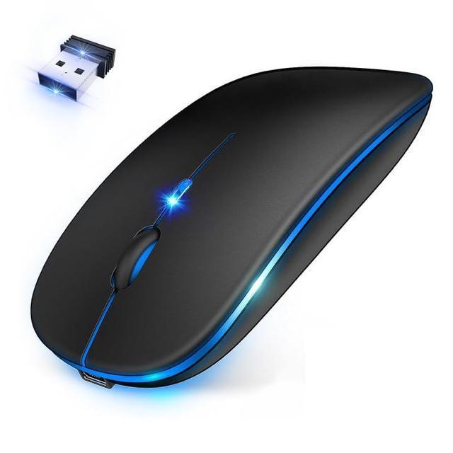 マウス 無線 Bluetooth5.0 ワイヤレスマウス 静音 瞬時接続 3段階DPI切替 充電式 2.4GHz光学式 7色ライト < PC本体/周辺機器  マウス 無線 Bluetooth5.0 ワイヤレスマウス 静音 瞬時接続 3段階DPI切替 充電式 2.4GHz光学式 7色ライト  < PC本体/周辺機器の