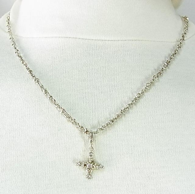 ★正規品 love&hateラブアンドヘイト美品 スターリングシルバー925 × ジルコニア クロス ネックレスユニセックス < ブランド ★正規品 love&hateラブアンドヘイト美品 スターリングシルバー925 × ジルコニア クロス ネックレスユニセックス < ブランドの