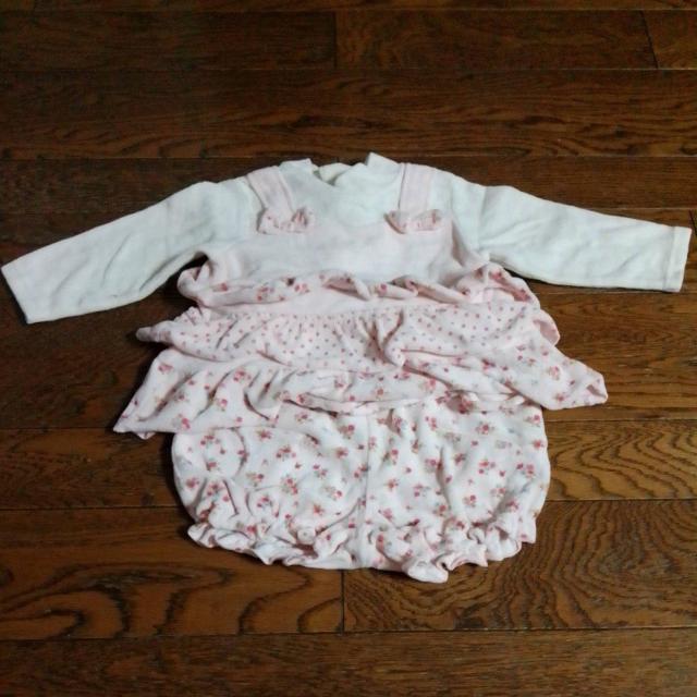 80サイズ 上下 ブルマ 可愛い 花柄 < キッズ/ベビー 80サイズ 上下 ブルマ 可愛い 花柄 < キッズ/ベビーの