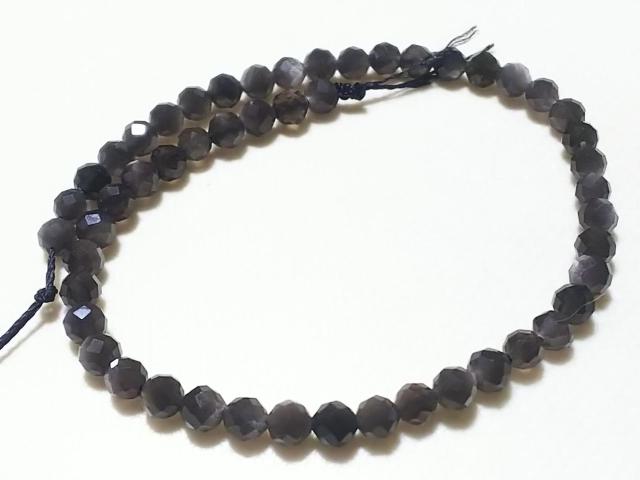 天然石★シルバーオプシディアン 4mm64面カット 半連 < 女性アクセサリー/時計 天然石★シルバーオプシディアン 4mm64面カット 半連 < 女性アクセサリー/時計の