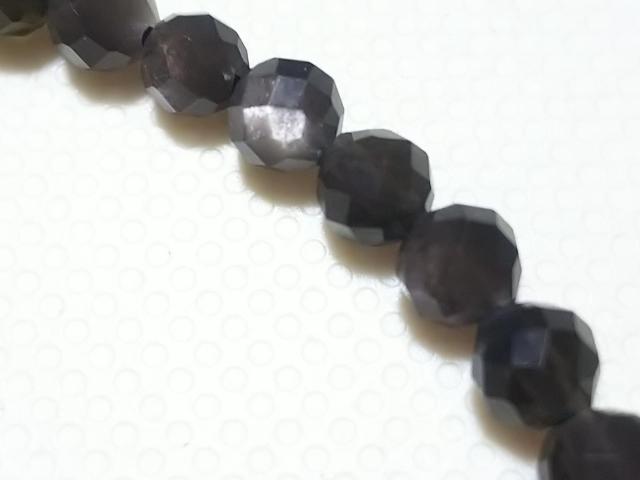 天然石★シルバーオプシディアン 4mm64面カット 半連 < 女性アクセサリー/時計 天然石★シルバーオプシディアン 4mm64面カット 半連 < 女性アクセサリー/時計の