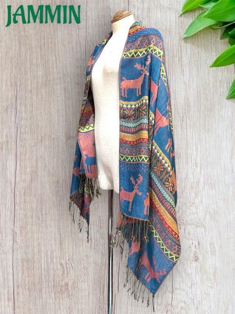 トナカイ柄ストール アジアン スカート エスニック ヒッピー < 女性ファッション トナカイ柄ストール アジアン スカート エスニック ヒッピー < 女性ファッションの